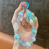 Oso de Helado Cadena de Teléfono con Cuentas Colgante Llavero Accesorio Cadena Colgante Bolso Llavero de Coche Pequeño Regalo Mayoreo