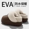 Pantuflas de algodón para otoño e invierno para mujer, antideslizantes e impermeables, pantuflas peludas para hombre, cómodas para uso en interiores, zapatos cálidos de algodón para uso en exteriores, venta al por mayor