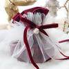 Livrinho Vermelho recomenda saquinho de gaze para doces, saquinho de veludo criativo europeu com nó