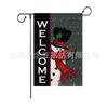 Bandera de Jardín Navideña de Venta Caliente Transfronteriza Bandera Decorativa para Césped Papá Noel Alce Muñeco de Nieve Bandera de Doble Cara Personalizable