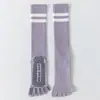 Calcetines de Yoga de Cinco Dedos para Mujer Calcetines de Pantorrilla de Baja Presión Rayados Separadores de Dedos Pilates Entrenamiento Calcetines Antideslizantes Calcetines Largos Deportivos para Correr