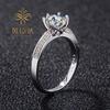 Anillo de diamantes de imitación con ocho corazones y ocho flechas para mujer, anillo de bodas clásico de seis garras de 1 quilate, anillo de diamantes de fábrica en stock al por mayor
