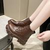 Botas Martin Retro para Mujer 2025 Nuevo Diseño Adelgazantes Primavera y Otoño Botas Individuales Elegantes Tacón de Aguja Botines