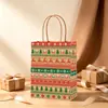 Sacolas de Presente de Natal Transfronteiriças, Sacolas de Papel Kraft Amarelo, Cartões de Boas Festas de Ano Novo, Sacolas de Embalagem para Lembranças de Véspera de Natal e Festival da Primavera, Vários Estilos