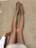 2025 Nuevas Medias Jacquard Estilo Casual Raya Vertical Encaje Giro Punto de Puntos Base Medias Pantimedias Jacquard Ligeras