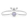Pulsera Redonda de Princesa con Corte de Fuegos Artificiales de Piedras Preciosas de Colores, Hot-Selling en TikTok, Diamante de Alto Carbono Súper Brillante Color Fuego, Transmisión en Vivo Transfronteriza, Dropshipping de una Pieza
