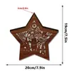MZ1227-1248 Transfronteiriço; Enfeites de Natal em madeira com luz LED para decoração de mesa festiva
