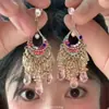 Lindos Brincos ~ Estilo Étnico Brincos com Franjas de Cristal Exóticos Longos Retrô de Alta Qualidade Atacado