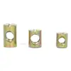 Accesorios de ferretería para tuercas de martillo de agujero horizontal de un carácter conexión de muebles de doble agujero martillo cabeza de martillo tuerca cilíndrica