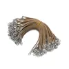 Hilo de Cera Coreano Colorido de 2 mm Cierre de Langosta Corto de Aleación Cordón de unos 13 cm de Largo Cuerda para Colgante DIY Hebilla de Doble Extremo Accesorios