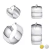 Pendientes Metálicos de Acero Inoxidable de Diseño Exagerado Círculo Grande Cara Ancha Pendientes con Sentido del Diseño Pendientes Retro Pendientes para Mujer de Oro de 18 Quilates