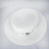 Moda de Verano Sombrero de Paja Francés Lunares Cordones Sombrero de Copa Plana Estilo Británico Fresco Sombrero Protector Solar