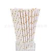 Popotes de Papel Biodegradable Desechables de Estrella de Cinco Puntas con Lunares Coloridos Estrellas Decorativas para Postre Bebida Popotes Rayados