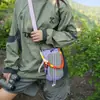 Bolsa Transversal Color-Blocking Dopamina para Homens e Mulheres, Leve para Esportes ao Ar Livre, Bolsa com Cordão para Garrafa de Água, Bolsa de Viagem para Celular