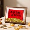 Marco de Fotos de la Suerte con Moneda de Oro Hecho a Mano DIY Pensión Dinero Privado Oficina Marco de Fotos de Escritorio Regalo Creativo para Padres