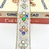 Nova Renda com Acabamento Étnico 5cm de Largura Bordado Colorido com Lantejoulas DIY Renda Acessórios para Roupas