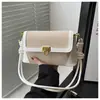Bolsa de Braço Estilo Nicho Francês 2025 Nova Cor Color Blocking Casual para o Dia a Dia Simples Retrô Bolsa de Ombro Transversal