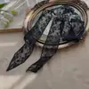 Cinturão de renda com temperamento cruzado retrô, faixa de cabelo, fita longa decorativa, lenço pequeno para Instagram, lenço de pescoço, lenço para mulheres