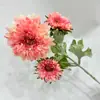 Crisantemo del sol de 3 cabezas estilo europeo crisantemo del sol retro boda guía de camino fila de flores flor de seda flor área de bienvenida flor artificial decorativa