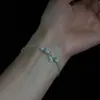 Pulsera de Plata de Ley 925 con Pez Pequeño, Perla Natural y Fragmento de Plata para Mujer, Diseño Sencillo Hecho a Mano, Joyería de Mano Dulce y Elegante B6088