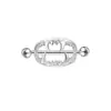 Anillo para pezón inglés de acero inoxidable 316L con forma de corazón de loto, estilo gótico, araña y serpiente, ideal para exportación, apto para Europa y Estados Unidos.
