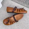 Primeiro Encontro Temporada Doce e Elegante~Novo Estilo 2026 Sapatos de Salto Baixo Femininos Mary Janes com Laço Plissados Estilo Ballet Ultra Macios