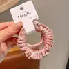 Goma para el pelo satinada plisada simple estilo francés para mujer, alta elasticidad, no daña el cabello, accesorio para coleta