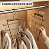 Perchero de ropa de madera maciza en forma de V de doble cara con ganchos, ahorrador de espacio, multifuncional, para almacenamiento en dormitorios