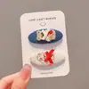 Pinza para el pelo azul denim con forma de corazón para niños, accesorio para el pelo, pinza con borde de estrella para niña, nuevo estilo 2025, pinza para el pelo bb para el pelo de bebé de niñas