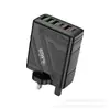 Carregador de Celular Estilo Mecha Europeu e Americano Transfronteiriço Multi-Porta 4 USB + 2C Cabeça de Carregamento Rápido 5V3A Cabeça de Carregamento Nitreto de Gálio