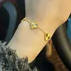 Design Personalizado de Alta Qualidade Cobre Banhado a Ouro Trevo Joias de Prata Loja de Joias Mesmo Estilo Joias Pulseira de Trevo de Quatro Folhas para Mulheres