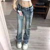 Jeans rectos ajustados de tiro bajo, nuevos y de moda, estilo americano, nicho, para mujer, otoño/invierno 2026, pantalones vaqueros ajustados y favorecedores con microcampana