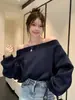 Sudadera Casual Holgada de Manga Larga con Hombros Descubiertos para Mujer 2026 Primavera y Otoño de AliExpress en Stock