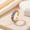 Anéis São um Sucesso de Vendas Através das Fronteiras, com Anéis Abertos de Esmalte de Bolinhas, Design Retrô Color-Blocking e Acessórios de Joalheria Estilo Boêmio
