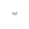 Pendiente de Aleación de Titanio G23 de 1.2 mm de Espesor con Rosca Interna Moda Bling Corazón Rosa Lazo Perforación de Cartílago Joyería de Oreja de Moda