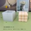 Molde de Silicona para Vela Cubo de Rubik DIY Cubo de Rubik Geométrico Vela de Aromaterapia Yeso Pegamento Adornos Molde Creativo para Pastel