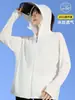 Roupa de Proteção Solar Atacado Feminina Seda de Gelo Verão Proteção UV Fina Respirável Roupa de Proteção Solar Jaqueta com Capuz de Aba Larga Removível