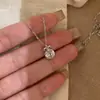 Collar de acero y titanio con letra H para mujer, elegante, combinable con todo, cadena para clavícula, accesorios para celebridades cibernéticas.