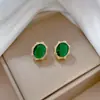 [Acero de titanio] collar y pendientes con forma de ojo de caballo de diamante, juego de pendientes y collar de lujo ligero con microincrustaciones, temperamento personalizado, para banquetes
