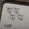 Manicura Conservadora del Color Plata Lazo Mariposa Manicura Circonita Diamante de Alta Calidad Incrustado Accesorios de Decoración para Uñas