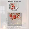 Adornos navideños colgantes estilo lujo en rojo y dorado, pegatinas electrostáticas para vidrio, sin adhesivo, no dañan el vidrio, para decoración de ventana de sala de estar