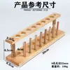 Suporte para tubos de ensaio Suporte de plástico para tubos de ensaio Suporte multifuncional para cubetas Suporte de madeira para tubos de ensaio Laboratório químico Uso doméstico