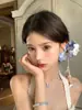 Atmósfera Super de Hada, Pasador de Flor Rosa Puro y Deseable, Accesorio para el Cabello con Borla de Flor Fresca para Permanente, Nuevo Adorno para el Cabello Elegante Estilo Chino Hanfu
