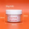 Venta al por mayor de 30g botella de crema de plástico pet transparente botella de crema para dama botella de crema exfoliante 50ml botella de crema de doble capa