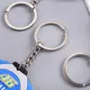 Cuerda de cuero de goma blanda de PVC en stock se puede imprimir logo llavero de cuerda de cuero de goma blanda colgante de llavero de silicona PVC de doble cara