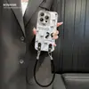 Cordón de Muñeca con Lazo Adecuado para Apple 16E Hilo de Pluma Funda para Teléfono Móvil 13Promax Gama Alta 15 Nuevo Modelo para Mujer 14