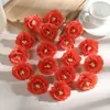Flores Artificiales de Rosa de Té de 5cm Flores de Rosa Pequeñas Accesorios para Pasadores DIY Fabricación de Guirnaldas de Novia Flor al por Mayor