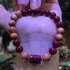 Pulsera Vintage al por Mayor de Arena Dorada Morada Cinnabar de Mina Antigua para Mujer, Joyería Étnica con Cuentas