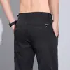 Calça Casual Masculina Nova de Verão, Calça Reta Slim Respirável Fina de Seda Gelada, Calça Masculina Versátil de Luxo Leve Secagem Rápida para Negócios