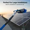 Escova de Limpeza para Painel Solar Fotovoltaico, Limpeza em Altura, Ferramenta de Limpeza com Haste Telescópica Multifuncional, Cabeça de Escova com Entrada de Água, Transfronteiriço